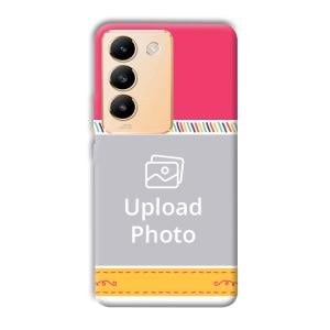 Pink Yellow Customized Printed Back Cover for Vivo