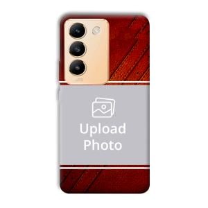 Solid Red Customized Printed Back Cover for Vivo