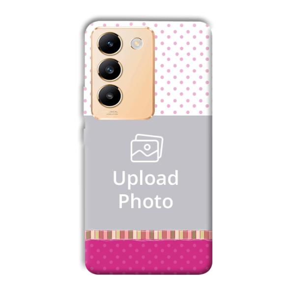 Baby Pink Design Customized Printed Back Cover for Vivo