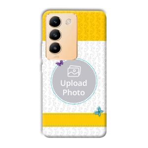 Butterflies & Yellow Customized Printed Back Cover for Vivo