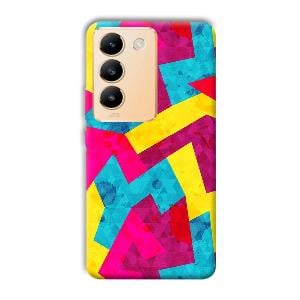 Pink Yellow Pattern Phone Customized Printed Back Cover for Vivo