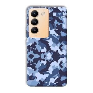 Blue Patterns Phone Customized Printed Back Cover for Vivo