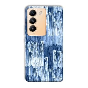 Blue White Lines Phone Customized Printed Back Cover for Vivo
