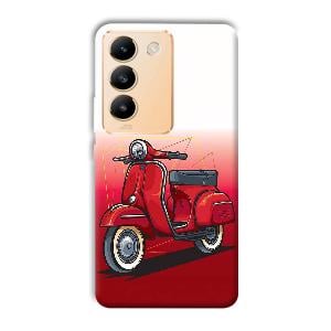 Red Scooter Phone Customized Printed Back Cover for Vivo