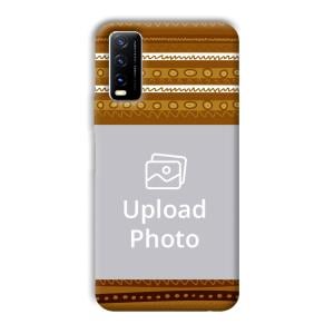 Brown Lines Customized Printed Back Cover for Vivo Y20G