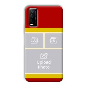 Red Yellow Collage Customized Printed Back Cover for Vivo Y20G