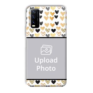 Small Hearts Customized Printed Back Cover for Vivo Y20G
