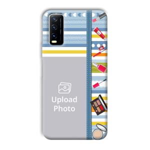 Makeup Theme Customized Printed Back Cover for Vivo Y20G