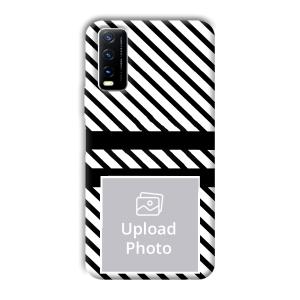 White Black Customized Printed Back Cover for Vivo Y20G