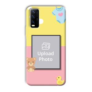Teddy Bear Baby Design Customized Printed Back Cover for Vivo Y20G