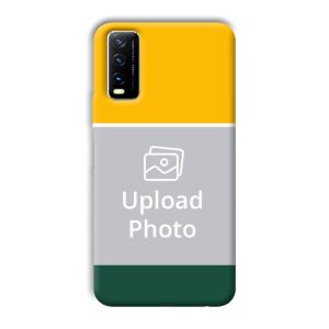 Yellow Green Customized Printed Back Cover for Vivo Y20G