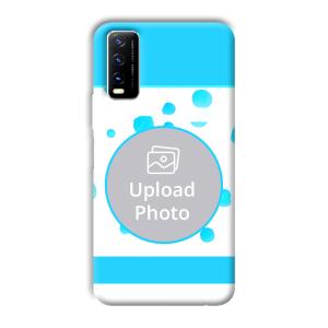 Bluish Customized Printed Back Cover for Vivo Y20G