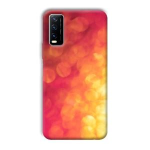 Red Orange Phone Customized Printed Back Cover for Vivo Y20G