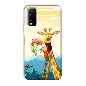 Giraffe & The Boy Phone Customized Printed Back Cover for Vivo Y20G