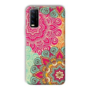 Floral Design Phone Customized Printed Back Cover for Vivo Y20G
