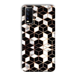 Black Cubes Phone Customized Printed Back Cover for Vivo Y20G