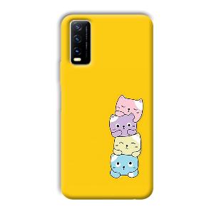 Colorful Kittens Phone Customized Printed Back Cover for Vivo Y20G