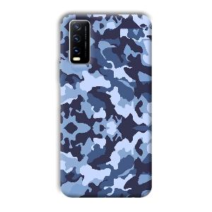 Blue Patterns Phone Customized Printed Back Cover for Vivo Y20G