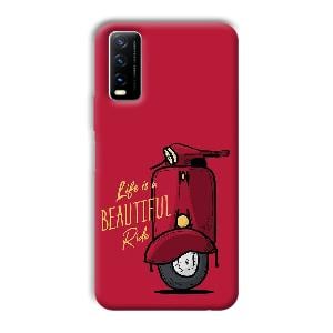 Life is Beautiful  Phone Customized Printed Back Cover for Vivo Y20G