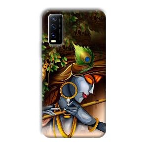 Krishna & Flute Phone Customized Printed Back Cover for Vivo Y20G
