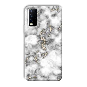 Grey White Design Phone Customized Printed Back Cover for Vivo Y20G