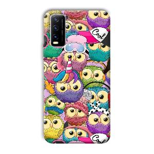 Colorful Owls Phone Customized Printed Back Cover for Vivo Y20G