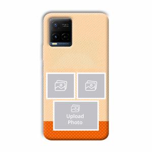 Orange Background Customized Printed Back Cover for Vivo Y21
