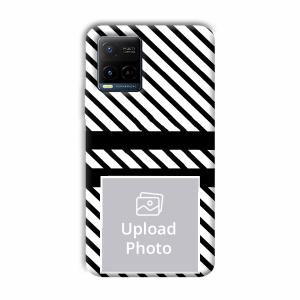White Black Customized Printed Back Cover for Vivo Y21