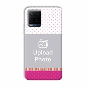 Baby Pink Design Customized Printed Back Cover for Vivo Y21