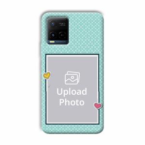 Sky Blue Customized Printed Back Cover for Vivo Y21