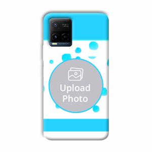 Bluish Customized Printed Back Cover for Vivo Y21