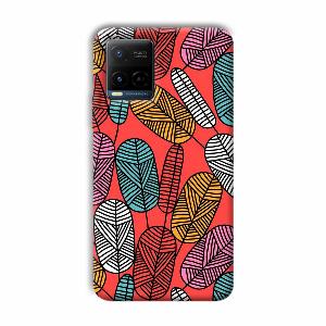 Lines and Leaves Phone Customized Printed Back Cover for Vivo Y21