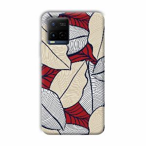 Leafy Pattern Phone Customized Printed Back Cover for Vivo Y21