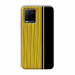Yellow Black Design Phone Customized Printed Back Cover for Vivo Y21