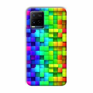 Square Blocks Phone Customized Printed Back Cover for Vivo Y21