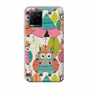 Fancy Owl Phone Customized Printed Back Cover for Vivo Y21