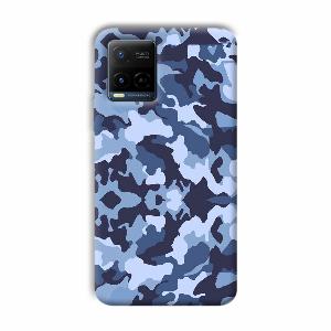 Blue Patterns Phone Customized Printed Back Cover for Vivo Y21
