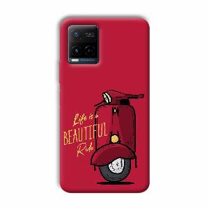 Life is Beautiful  Phone Customized Printed Back Cover for Vivo Y21