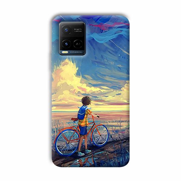 Boy & Sunset Phone Customized Printed Back Cover for Vivo Y21
