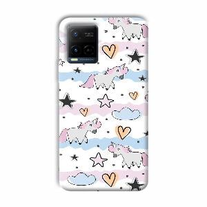 Unicorn Pattern Phone Customized Printed Back Cover for Vivo Y21