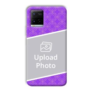 Purple Design Customized Printed Back Cover for Vivo Y21G