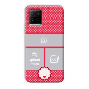 Little Hearts Customized Printed Back Cover for Vivo Y21G