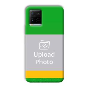 Green Yellow Customized Printed Back Cover for Vivo Y21G