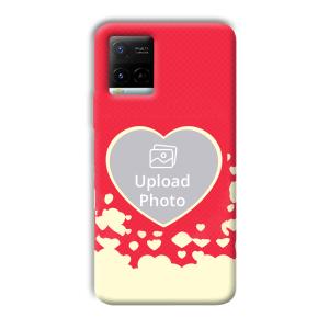 Heart Customized Printed Back Cover for Vivo Y21G