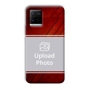 Solid Red Customized Printed Back Cover for Vivo Y21G