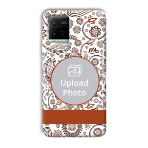 Henna Art Customized Printed Back Cover for Vivo Y21G