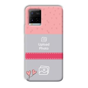 Pinkish Design Customized Printed Back Cover for Vivo Y21G