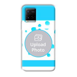 Bluish Customized Printed Back Cover for Vivo Y21G