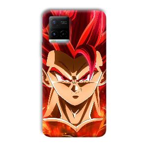 Goku Design Phone Customized Printed Back Cover for Vivo Y21G