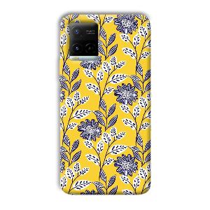 Yellow Fabric Design Phone Customized Printed Back Cover for Vivo Y21G